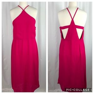 Top Shop Hot Pink Strappy Dress 12